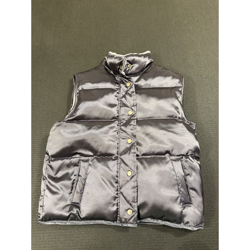 Gap Kids Gray Vintage Down Vest Fleece Lined Size Large‎ Adult Small